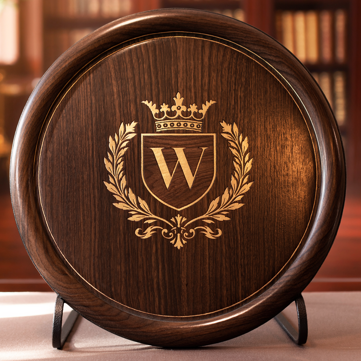 Custom wedding crest and newlywed heirloom plaque